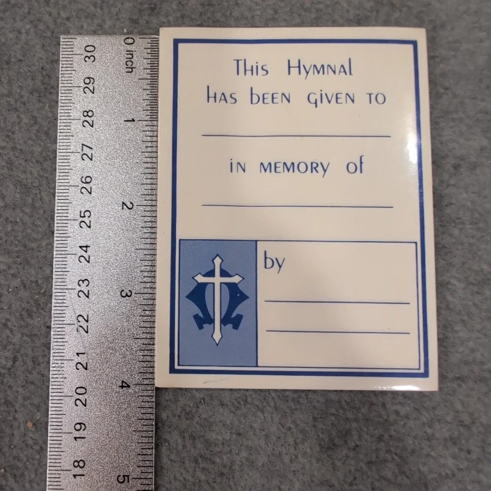 Lot of 50 Blank Vintage Abingdon Hymnal Bookplates Memorial In Memory Of‎